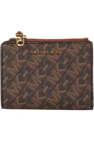 Michael Kors Akcesoria, Kobieta, brązowy, ONE SIZE, Skóra, Portfel z małych skórzanych dodatków