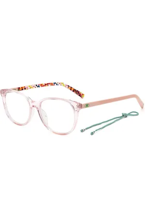 M Missoni Akcesoria, Kobieta, Wielobarwność, ONE SIZE, Wielokolorowe oprawki z octanu z różowym tarczą