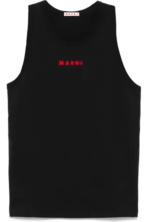 Marni Koszulki, Mężczyzna, Czarny, L, Czarna Koszulka Tankowa Stylowa Moda