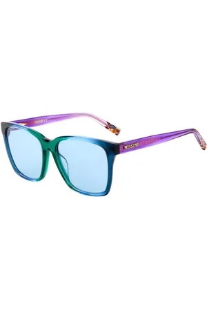 Missoni Akcesoria, Kobieta, Różowy, ONE SIZE, Kwadratowe Okulary Przeciwsłoneczne Z Acetatową Frontem Zielone Fuksja