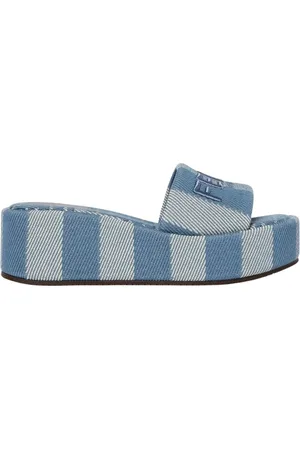 Fendi Buty, Kobieta, Niebieski, 37 EU, Pasowane Sandały na Platformie