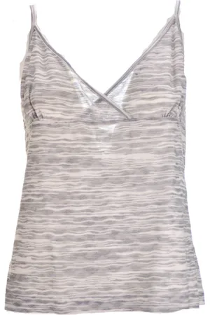 Missoni Koszulki, Kobieta, Szary, L, Srebrny Zebra Bezrękawnik