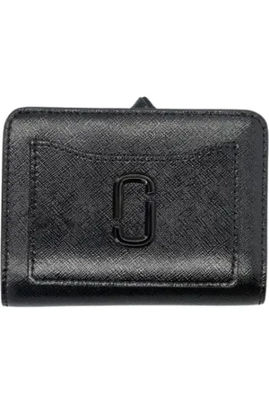 Marc Jacobs Akcesoria, Kobieta, Czarny, ONE SIZE, Czarna Kompaktowa Portmonetka dla Kobiet