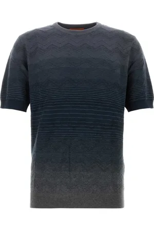 Missoni Koszulki, Mężczyzna, Niebieski, S, Haftowany T-shirt Conto