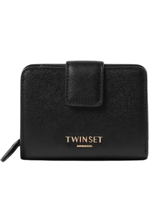 Twin-Set Akcesoria, Kobieta, Czarny, ONE SIZE, Czarna Portmonetka Damska Elegancki Organizator