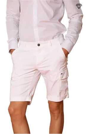 Masons Szorty, Mężczyzna, Biały, 4XL, Bawełna, Slim Fit Cargo Bermuda Shorts