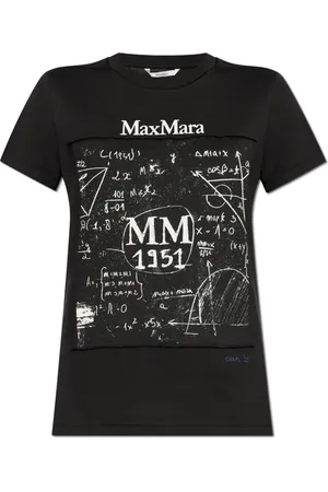 Max Mara Koszulki, Kobieta, Czarny, L, T-shirt `Colibri`