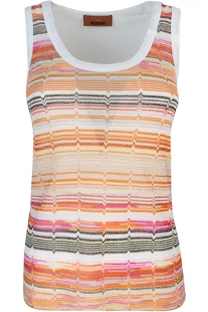 Missoni Koszulki, Kobieta, Wielobarwność, M, Kolorowy grecki motyw top