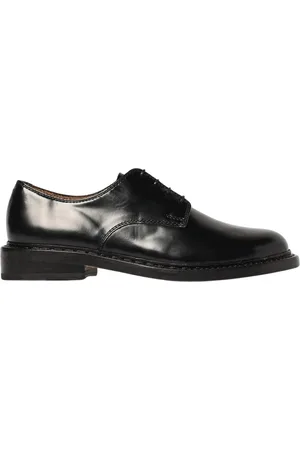 OUR LEGACY Buty, Mężczyzna, Czarny, 41 EU, Czarne Skórzane Buty Derby na Sznurowadła