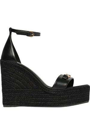 VERSACE Buty, Kobieta, Czarny, 38 EU, Czarne Platformy na Koturnie