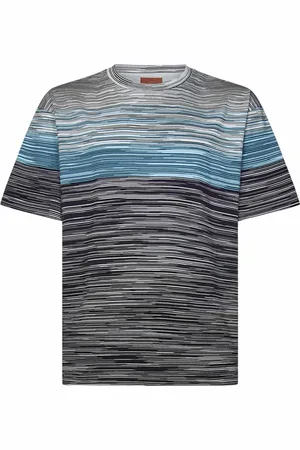Missoni Koszulki, Mężczyzna, Wielobarwność, 2XL, Bawełna, Niebieski T-shirt z tłoczonym logo