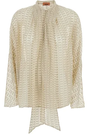 Missoni Bluzki, Kobieta, Beżowy, S, Beżowa Bluzka z Koronką