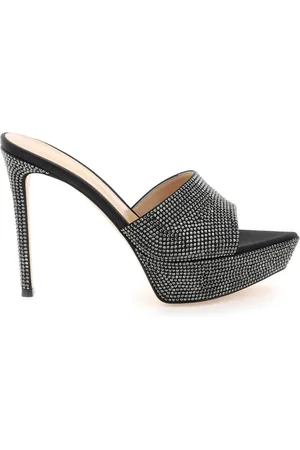 Gianvito Rossi Buty, Kobieta, Czarny, 35 1/2 EU, Eleganckie Mules Crystal Tracey