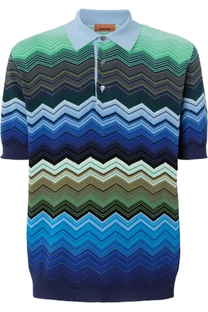 Missoni Koszulki, Mężczyzna, Niebieski, M, Niebieska Koszulka Polo