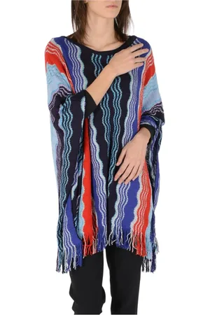 Missoni Kurtki, Kobieta, Wielobarwność, ONE SIZE, Wielobarwny Wave Pattern Pullover Sweter