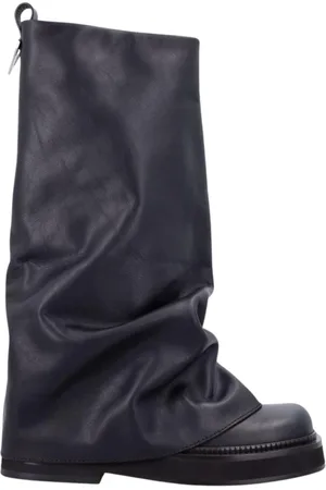 The Attico Buty, Kobieta, brązowy, 37 EU, Czarne Skórzane Śniegowce