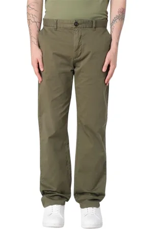 Woolrich Spodnie, Mężczyzna, Zielony, W34, Wojskowe spodnie z bawełny