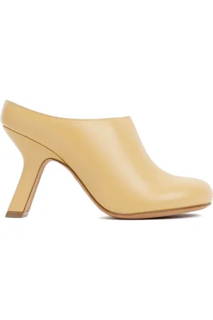 Loewe Buty, Kobieta, Żółty, 36 EU, Beżowe Skórzane Botki Elegancki Styl
