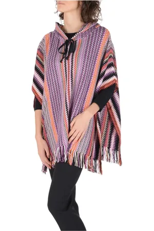 Missoni Kurtki, Kobieta, Wielobarwność, ONE SIZE, Wielokolorowy Płaszcz z Wełny