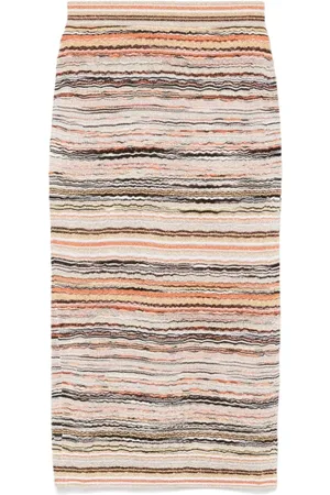 Missoni Spódnice, Kobieta, Wielobarwność, XS, Pomarańczowa Spódnica z Elastycznym Pasem