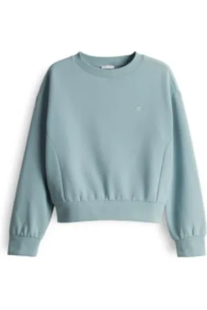 Opus Bluzy, Kobieta, Niebieski, L, Klasyczny damski sweter w jednolitym kolorze