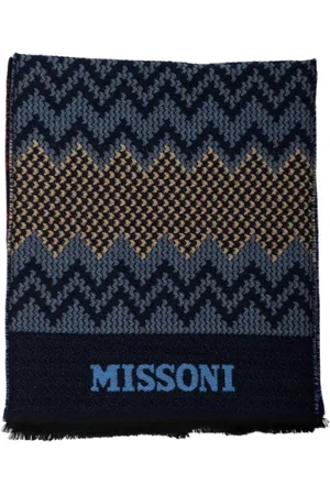 Missoni Akcesoria, Mężczyzna, Niebieski, ONE SIZE, Stylowy Szal dla Modnego Wyglądu