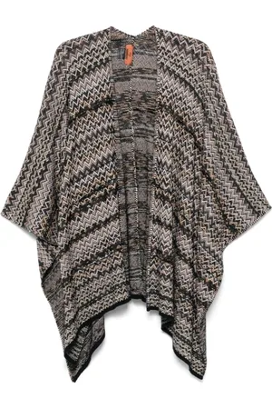 Missoni Kurtki, Kobieta, Wielobarwność, ONE SIZE, Multi Colour Sweter Cape Design