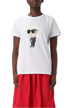 Karl Lagerfeld Koszulki, Kobieta, Biały, L, KKulto T-shirt Karl Print