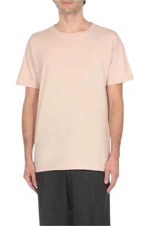 Maison Margiela Koszulki, Kobieta, Różowy, M, Czarna Koszulka z Logo dla Kobiet