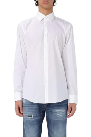 HUGO BOSS Koszule, Mężczyzna, Biały, XL, Fioletowa Koszula Slim Fit
