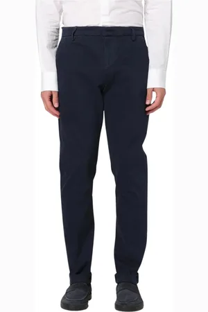 Dondup Spodnie, Mężczyzna, Niebieski, W38, Klasyczne Spodnie Slim Fit