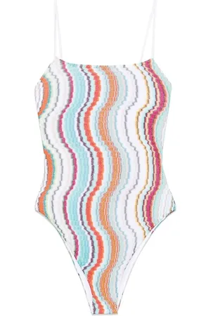 Missoni Stroje kąpielowe, Kobieta, Wielobarwność, S, Niebieski Strój Kąpielowy z Regulowanymi Ramiączkami
