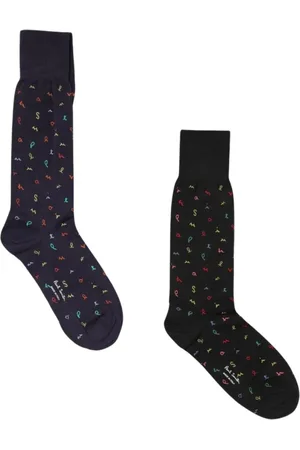 Paul Smith Bielizna, Mężczyzna, Wielobarwność, ONE SIZE, Kolorowe Skarpetki z Napisem Script