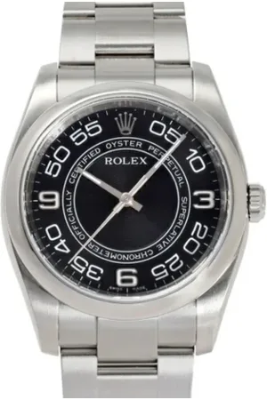 Rolex Pre-owned, Mężczyzna, Czarny, ONE SIZE, Pre-owned Stainless Steel watches