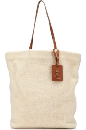 Saint Laurent Pre-owned, Kobieta, Beżowy, ONE SIZE, Pre-owned Fabric totes