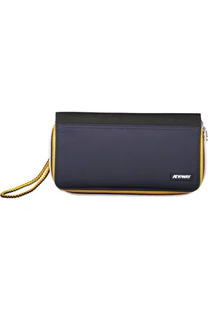 K-Way Akcesoria, Kobieta, Niebieski, ONE SIZE, Nylon, Niebieski Portfel z Nylonu z Zamkiem