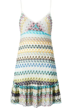 Missoni Sukienki, Kobieta, Wielobarwność, M, Wielokolorowa Sukienka, Prawdziwy Rozmiar
