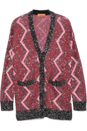 Missoni Swetry, Kobieta, Wielobarwność, M, Sweter z cekinami w wielu kolorach