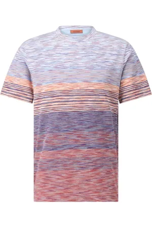 Missoni Koszulki, Mężczyzna, Wielobarwność, M, Paski Kolorowy T-shirt