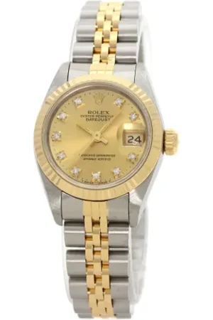 Rolex Pre-owned, Kobieta, Żółty, ONE SIZE, Pre-owned Stainless Steel watches