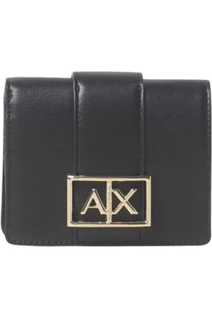 Armani Exchange Akcesoria, Kobieta, Czarny, ONE SIZE, Kompakt Portfel dla Kobiet