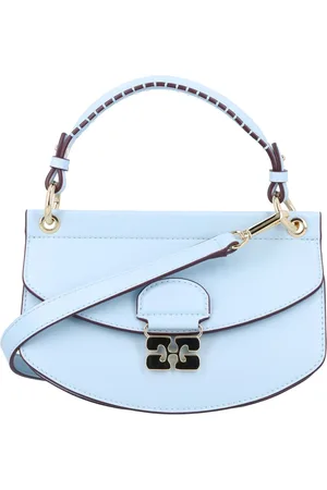 Ganni Torebki, Kobieta, Niebieski, ONE SIZE, Jasnoniebieska Mini Top Handle Torebka