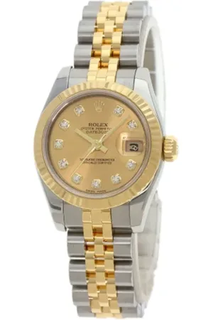 Rolex Pre-owned, Kobieta, Żółty, ONE SIZE, Pre-owned Stainless Steel watches