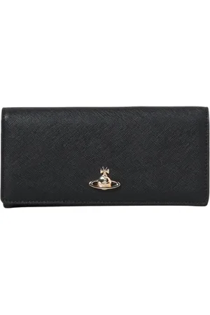 Vivienne Westwood Akcesoria, Kobieta, Czarny, ONE SIZE, Czarna Długa Portmonetka Stylowy Dodatek