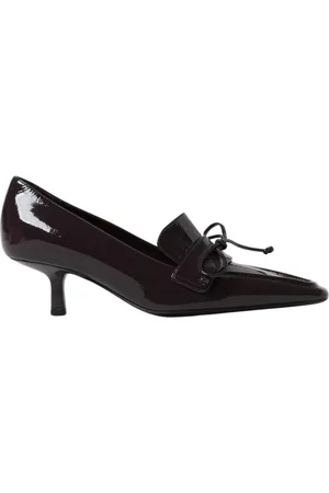 Burberry Buty, Kobieta, Czarny, 36 EU, Czarne Lakierowane Kitten Heel Obcasy