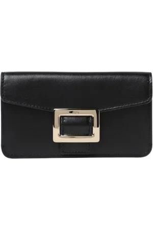 Roger Vivier Akcesoria, Kobieta, Czarny, ONE SIZE, Luksusowy Portfel z Zapięciem na Sprzączkę