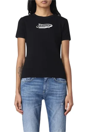 AMBUSH Koszulki, Kobieta, Czarny, S, Nowoczesny T-shirt z Grafiką dla Kobiet