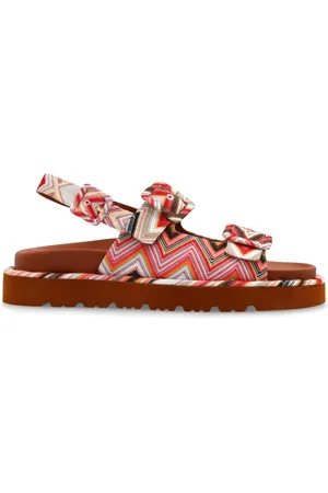 Missoni Buty, Kobieta, Wielobarwność, 38 EU, Skóra, Wzorzyste sandały
