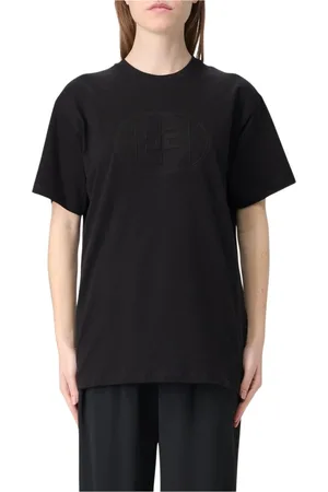 Elisabetta Franchi Koszulki, Kobieta, Czarny, XS, Wytłoczony Logo Koszulka Polo