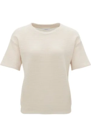 Opus Koszulki, Kobieta, Beżowy, 2XL, Klasyczny damski t-shirt w jednolitym kolorze
